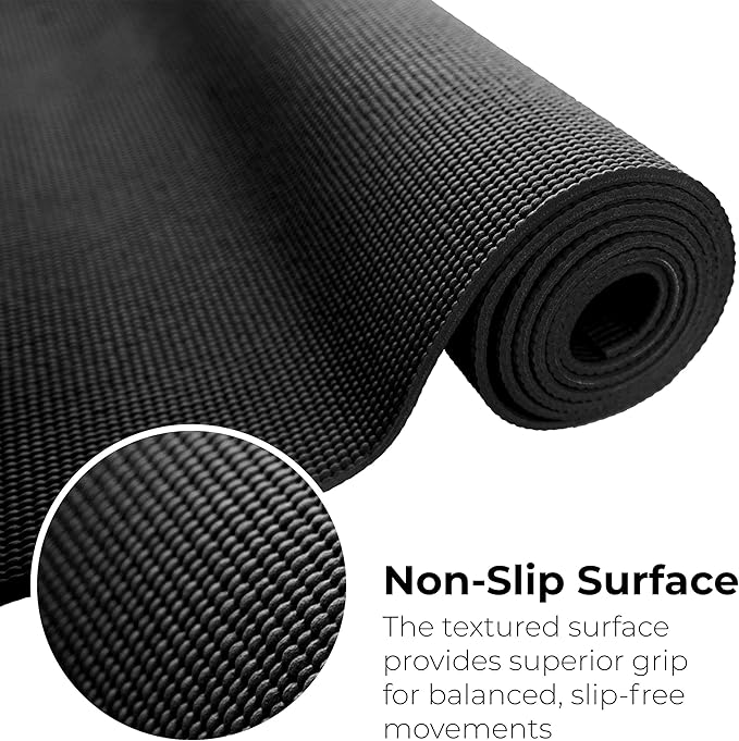 Hello Fit 10-Pack Yoga Mat, 68" x 24" Non Slip Exercise Mat, 4mm Thick Gym Mat for Fitness and Stretching, Bulk Non Toxic Yoga Mats for Schools and Studios-BubblyBeeBaby