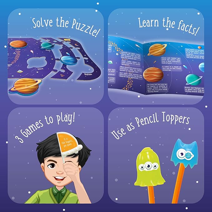 Imagimake Mapology Solar System for Kids | Educational Toys for Kids 5-7 | Space Toys | Puzzles for Kids Ages 4-8 | Planet Puzzles for Kids Ages 4-8 | Birthday and Christmas Gift for Boy & Girls-BubblyBeeBaby