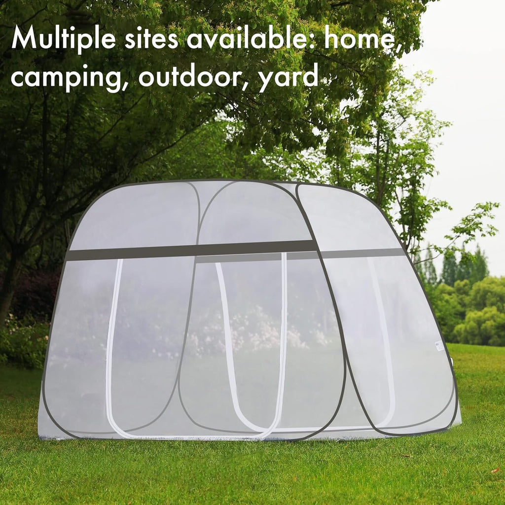 Pop-Up Mosquito Net Tent Wide Roof,Portable Folding Design with Bottom for Bedroom Yard Outdoor Camping Fishing Hiking Trip,Baby Toddler Bed Protection,Easy to Install,King Size