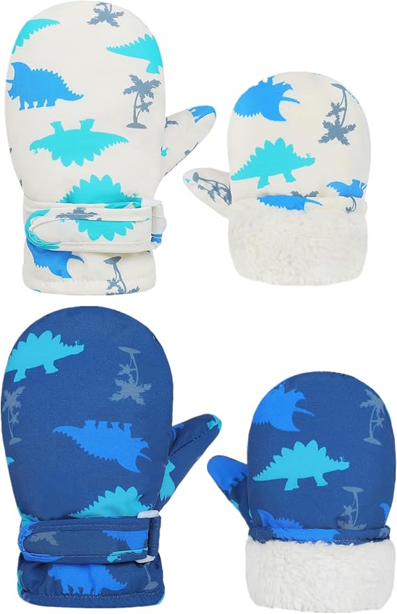 Toddler Gloves Kids Mittens Winter Warm Lined Fleece Gloves Waterproof Snow Baby Mitten for Boys Girls-BubblyBeeBaby