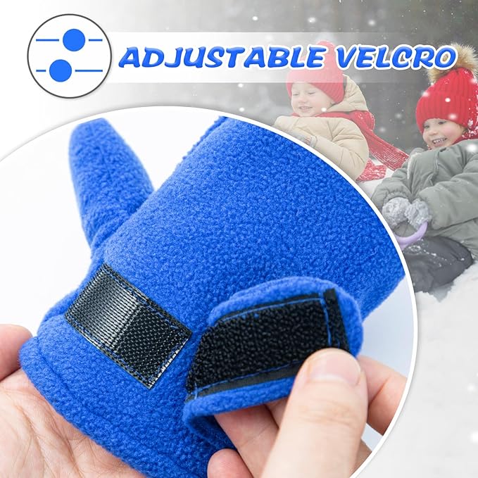 BAVST Baby Toddler Winter Mittens Girls Warm Fleece Lined Gloves Kids Sherpa Lined Mittens for Boys-BubblyBeeBaby