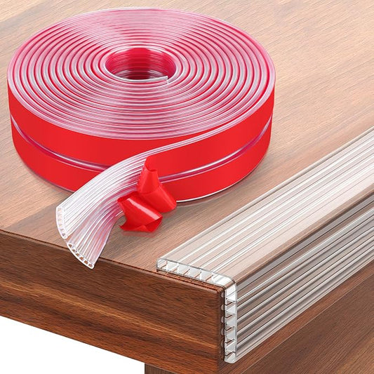 HOMREALM Baby Proofing 16.4ft Long (1.97" Wide) Corner Protector Baby Corner Guards Furniture Corner & Edge Safety Bumpers Clear Baby Proofing Bumper Cushion for Table Furniture Sharp Corners-BubblyBeeBaby