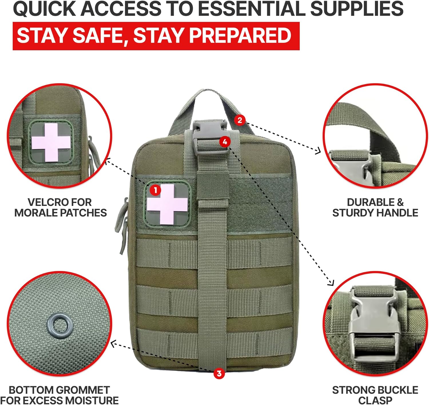 MOLLE Rip Away EMT First Aid IFAK Pouch Medical Empty Bag