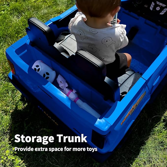 24V 10Ah Ride on Toy for Big Kids, 4WD 2 Seater Electric SUV Kids Car to Drive w/Remote Control, 4x200W Motors - Blue-BubblyBeeBaby