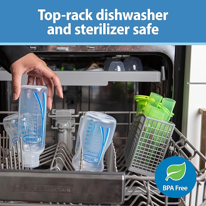 Dr. Brown's Natural Flow Anti-Colic Options+ Special Edition Pink Baby Bottle Gift Set with Soft Sippy Spout Transition Cup, Flexees Teether, Bottle Cleaning Brush and Travel Caps-BubblyBeeBaby