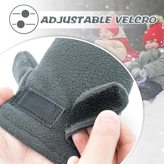 BAVST Baby Toddler Winter Mittens Girls Warm Fleece Lined Gloves Kids Sherpa Lined Mittens for Boys-BubblyBeeBaby