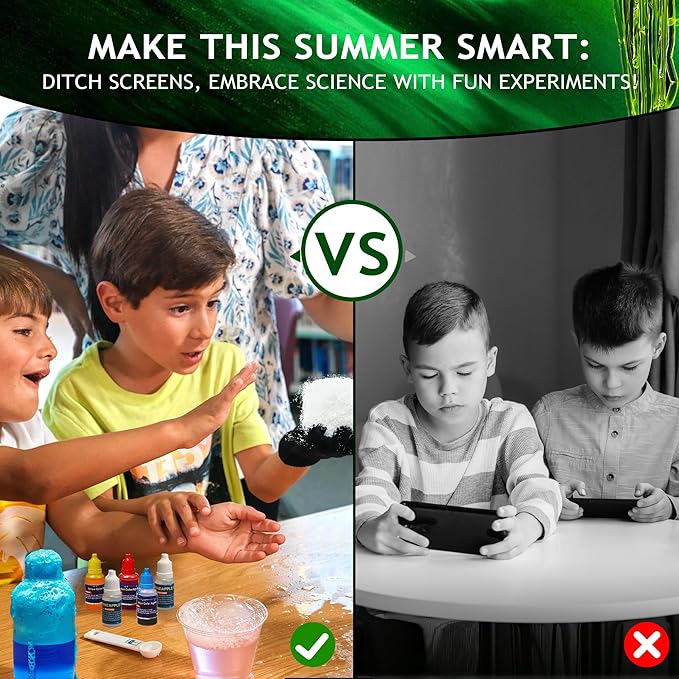 Japace 100+ Experiments Science Kit for Kids, Cool Boy Christmas Birthday Gift Ideas, Chemistry and Physics Set STEM Toys for Boys Girls-BubblyBeeBaby