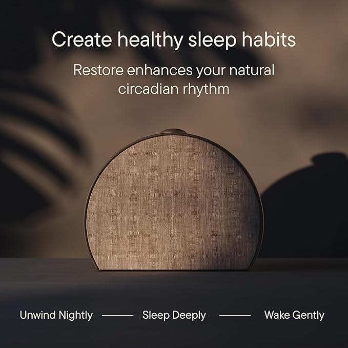 Hatch Restore 3 Sunrise Alarm Clock, Sound Machine, Smart Light (Cocoa) - White Noise, Screen-Free Sleep Routine-BubblyBeeBaby