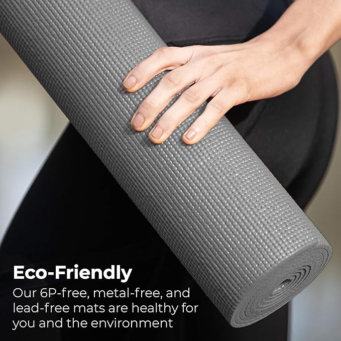 Hello Fit 10-Pack Yoga Mat, 68" x 24" Non Slip Exercise Mat, 4mm Thick Gym Mat for Fitness and Stretching, Bulk Non Toxic Yoga Mats for Schools and Studios-BubblyBeeBaby