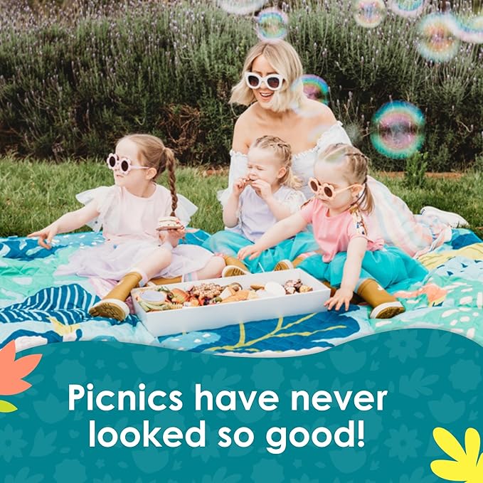 Jumbo Picnic Rug, Premium Large Picnic Mat, 6'7" x 6'7", Outdoor Waterproof Picnic Blanket Beach Mat, Foldable & Waterproof, Picnic Blankets Ideal for Beach & Park, Outdoor Blanket-BubblyBeeBaby