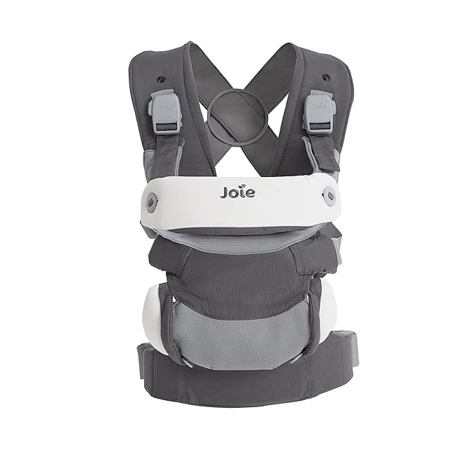Joie Savvy lite 3-in-1 Baby Carrier – Lightweight, Ergonomic Baby Carrier with 3 Carry Positions, Padded Straps, and Lumbar Support (Cobblestone)-BubblyBeeBaby