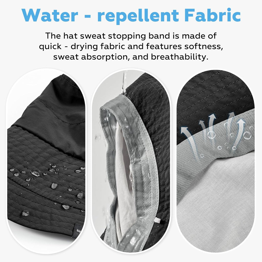 Sukeen Lightweight Bucket Hat for Women Quick-Dry Hiking Hat Packable Foldable UV Sun Hat for Outdoor Activities