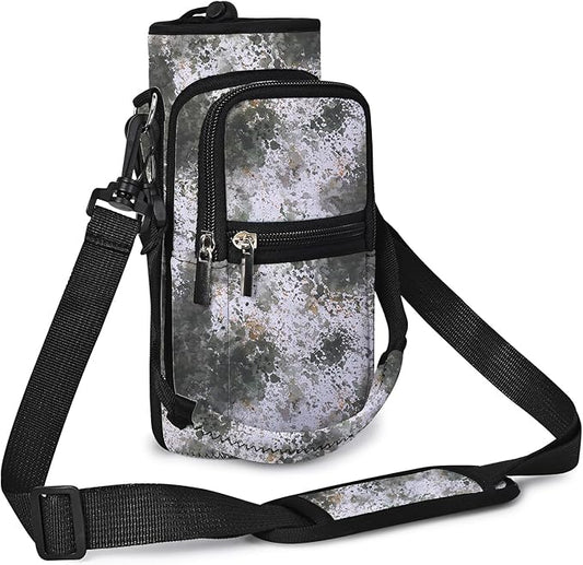 icolor Water Bottle Carrier Bag with Strap 25/32/40 oz Crossbody Bottle Holder with Phone Pocket Sling Sleeve Insulated Neoprene Water Bottle Pouch for Walking Travelling-BubblyBeeBaby