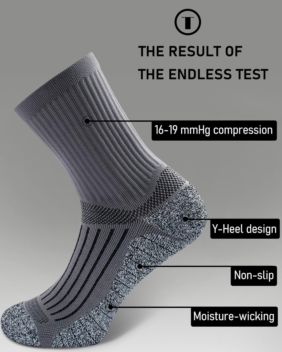 Elite Cushioned Compression Mid-crew Socks 4-Pack for Youth Women Men