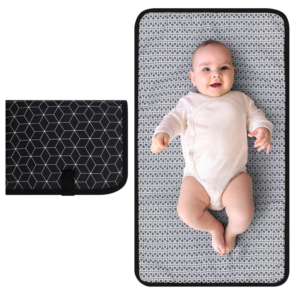 Accmor Portable Diaper Changing Pad, Waterproof Baby Changing Mat, Foldable Portable Travel Changing Pads for Baby, Black