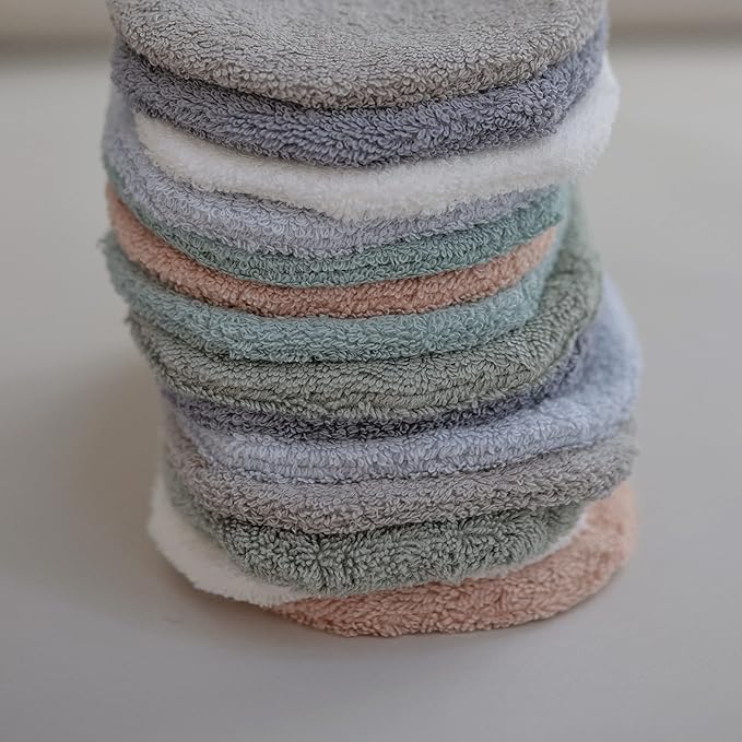 mushie Baby Bath Mitt | Organic Cotton | Pack of 2 (Tradewinds)-BubblyBeeBaby