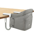 Hook On High Chair Portable & Foldable for Babies 6-36 Months Attach to Fast Table Clip On High Chair with Travel Bag - Compact Baby Feeding Seat for Home Dining & Travel (Grey)