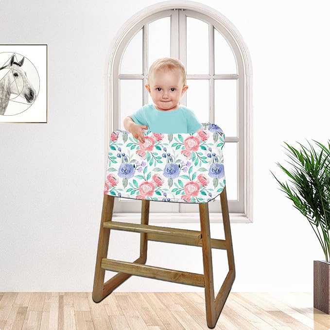 Carseat Cover for Boys and Girls - Multi-use Nursing Canopy for Breastfeeding, Stroller, High Chair Cover (Rose)-BubblyBeeBaby