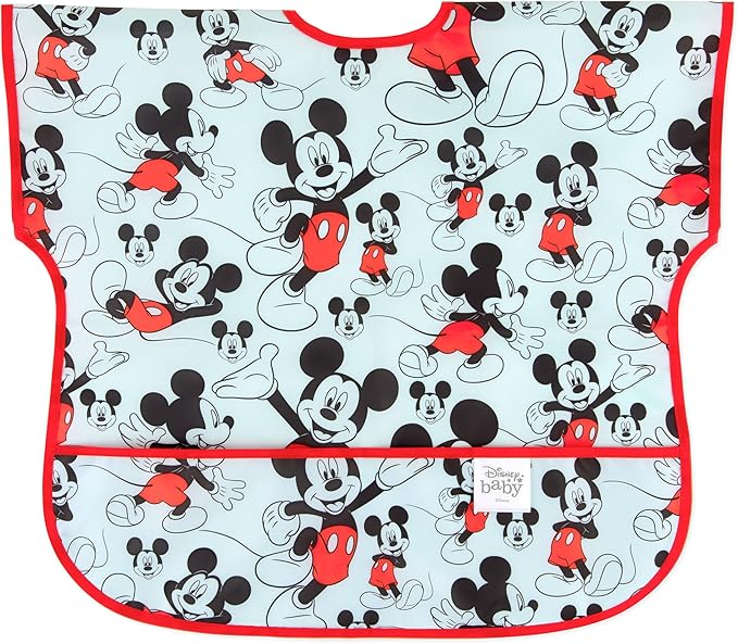 Bumkins Bibs - Toddler Bibs, Waterproof, Large for 1-3 Years, Short Sleeve-BubblyBeeBaby