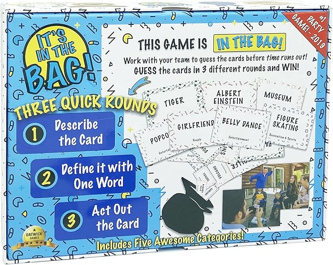 It’s in The Bag - Ultimate Family Game for Game Night, 3 Rounds of Wild Easy Fun! Best Board and Party Games for Adults, Groups, and Kids-BubblyBeeBaby
