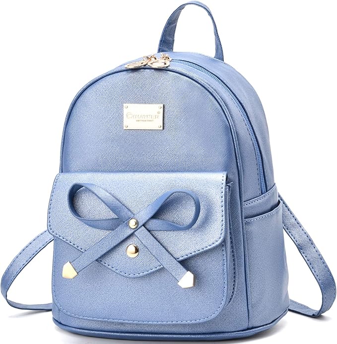 I IHAYNER Girls Bowknot Cute Leather Backpack Mini Backpack Purse for Women-BubblyBeeBaby