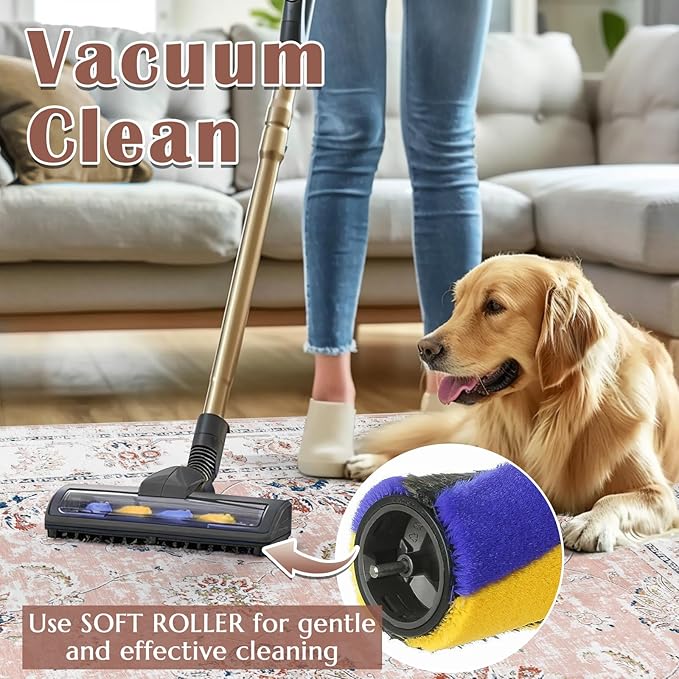 jinchan 6x9 Area Rugs for Living Room - Machine Washable Vintage Floral Distressed Design Stain Resistant Boho Carpet Ultra-Thin Low Pile Non-Slip for Bedroom Dining Room Office (6‘x9',Pink)-BubblyBeeBaby