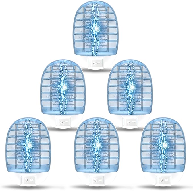 Indoor Bug Zappers, Fly Traps for Indoors, Insect Traps for Home Mosquito Killer for Kids & Pets, Home, Kitchen, Bedroom, Baby Room, Office (6 Packs)-BubblyBeeBaby