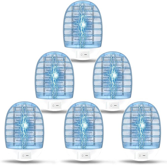 Indoor Bug Zappers, Fly Traps for Indoors, Insect Traps for Home Mosquito Killer for Kids & Pets, Home, Kitchen, Bedroom, Baby Room, Office (6 Packs)-BubblyBeeBaby