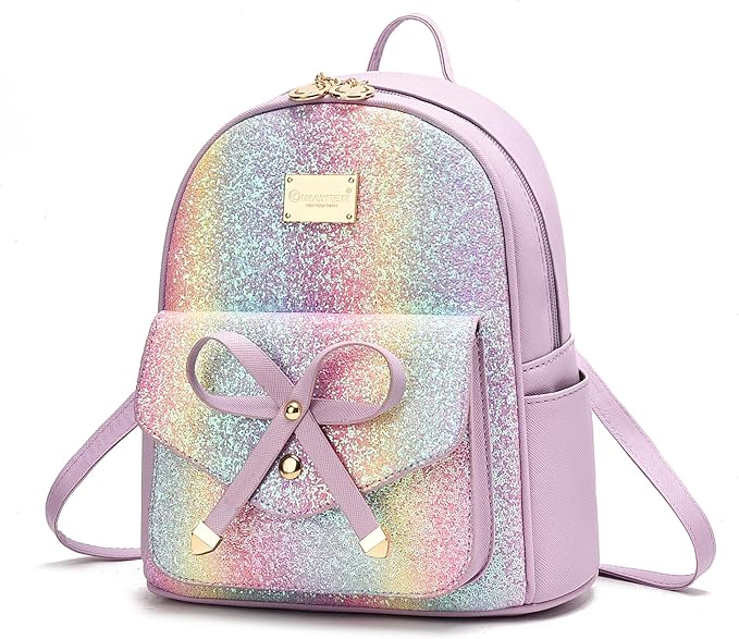 I IHAYNER Girls Bowknot Cute Leather Backpack Mini Backpack Purse for Women-BubblyBeeBaby