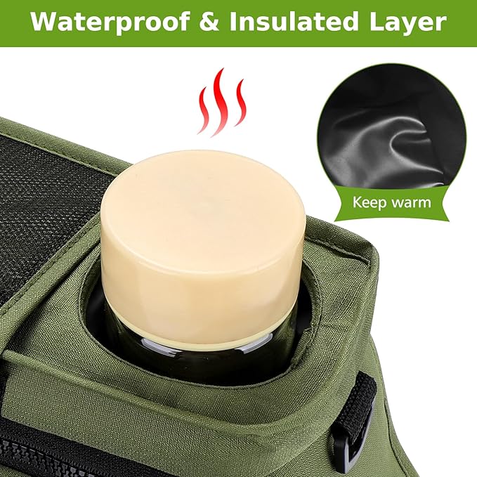 Accmor Universal Stroller Organizer with Insulated Cup Holder Detachable Phone Bag and Shoulder Strap,Stroller Bag Caddy Organizer Fits for Uppababy, Baby Jogger, Britax Strollers-BubblyBeeBaby