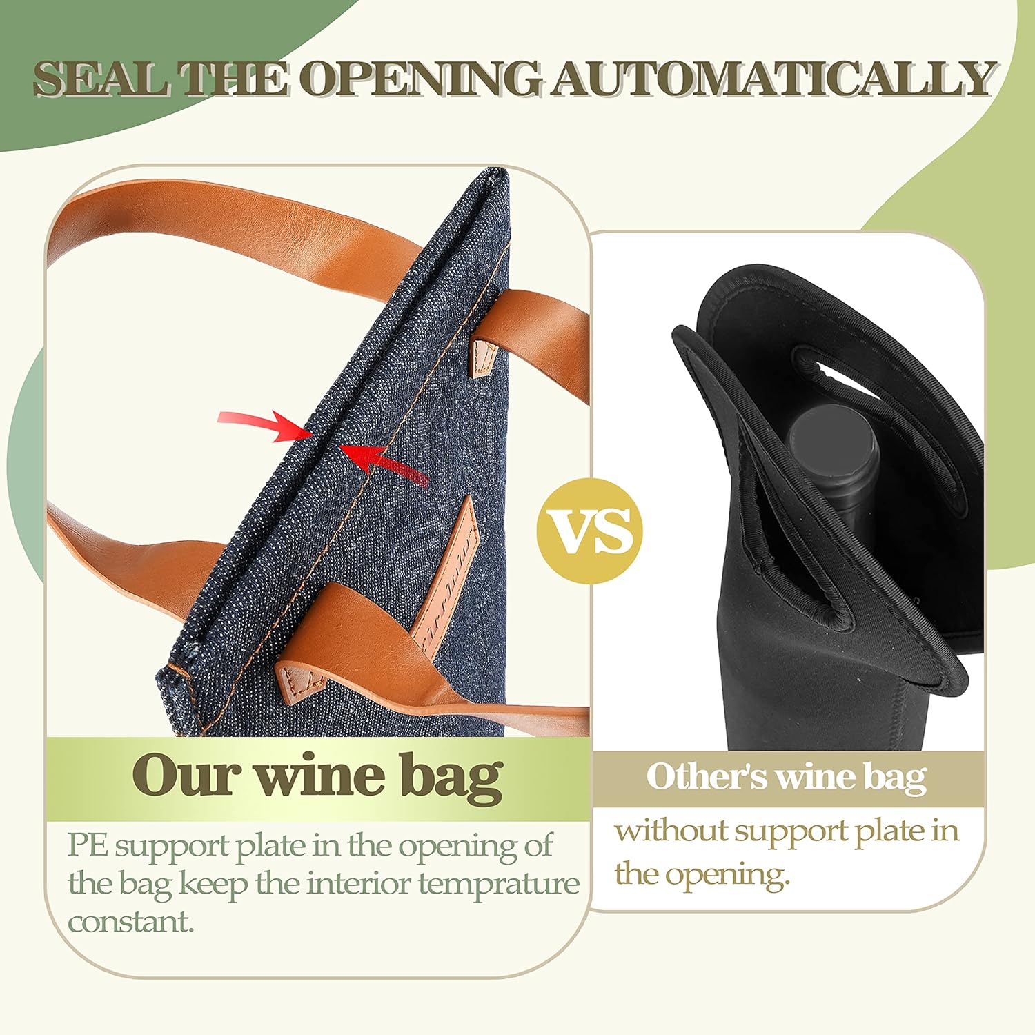 Tirrinia Single Wine Carrier Tote, Insulated Wine Cooler Bag for Travel, Picnic, & Wine Gifts – Thermal Padded Wine Bottle Holder Tote for Men & Women, Wine Gift for Wine Lovers,Dark Blue