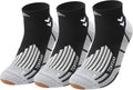 Compression Sport Running Socks: Athletic Socks for Men Women with Cushion,3 Pairs Work Hiking Basketball Ankle Socks