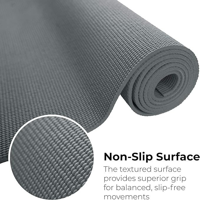 Hello Fit 10-Pack Yoga Mat, 68" x 24" Non Slip Exercise Mat, 4mm Thick Gym Mat for Fitness and Stretching, Bulk Non Toxic Yoga Mats for Schools and Studios-BubblyBeeBaby