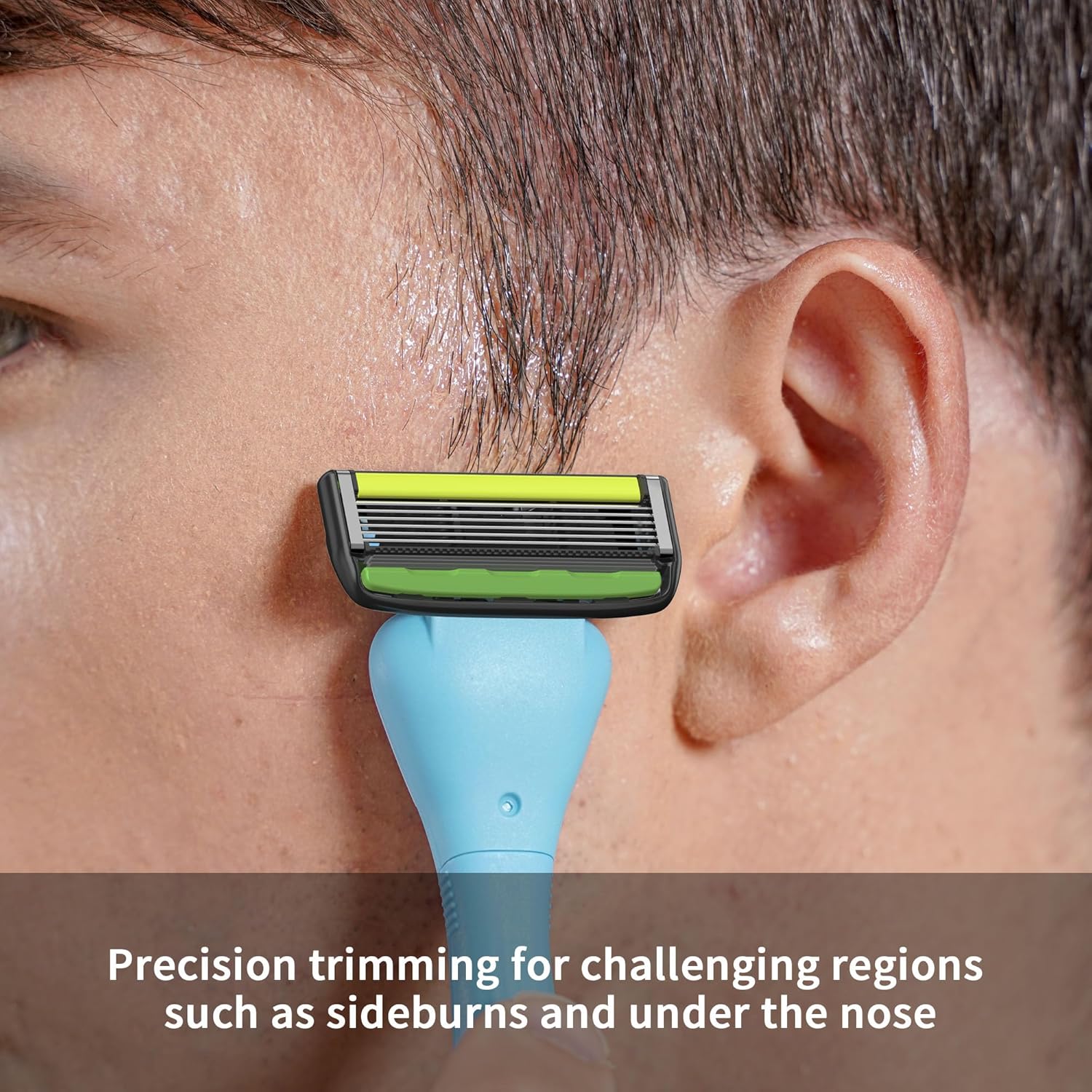 DORCO with Earth Razor with Pace 6 Pro Cartridges • Handle Made from Post Recycled Plastic • Premium Blades For Men and Women Body & Face Shaving • One Handle and 5 Cartridges