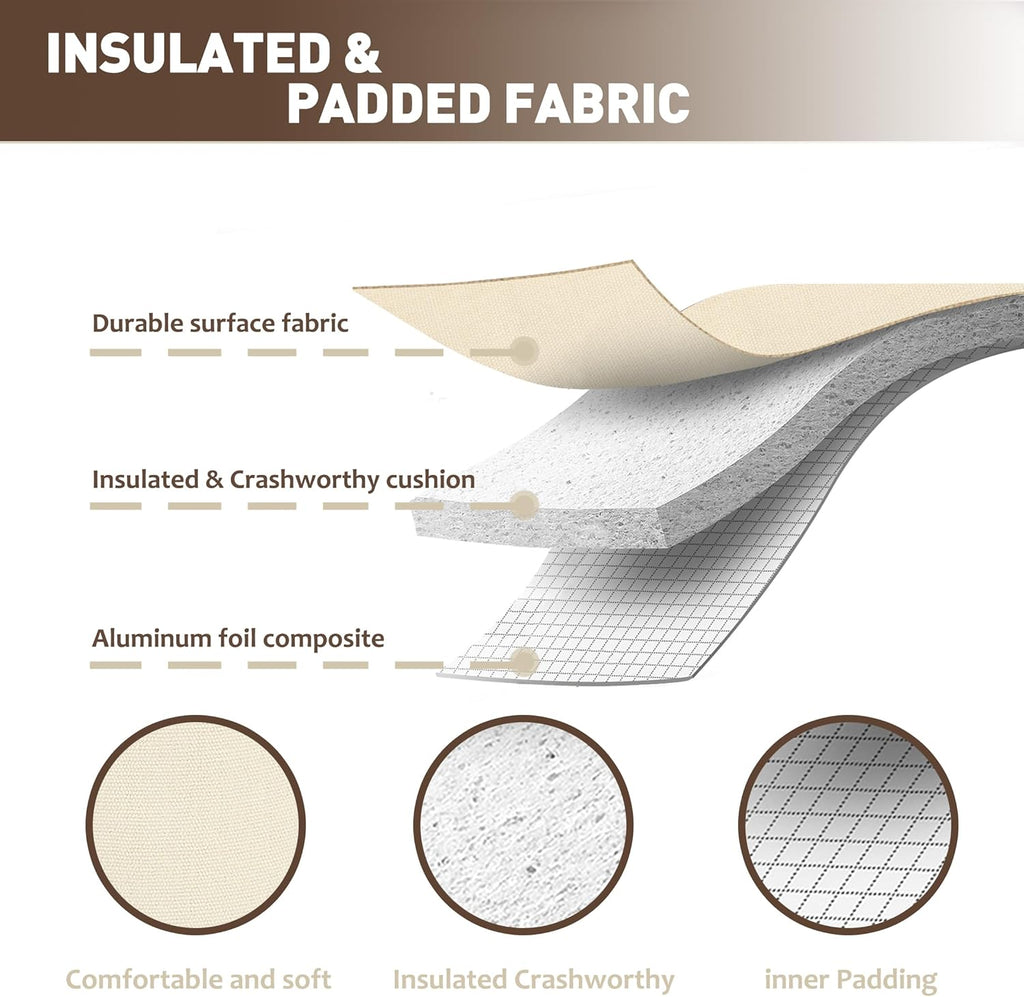 Tirrinia Single Wine Cooler Bags - Insulated & Padded Portable Wine Gift Tote Carrier for Travel, BYOB Restaurant, Wine Tasting, Party, Great Gift for Wine Lover, Beige