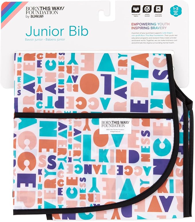 Bumkins Bibs - Toddler Bibs, Waterproof, Large for 1-3 Years, Short Sleeve-BubblyBeeBaby