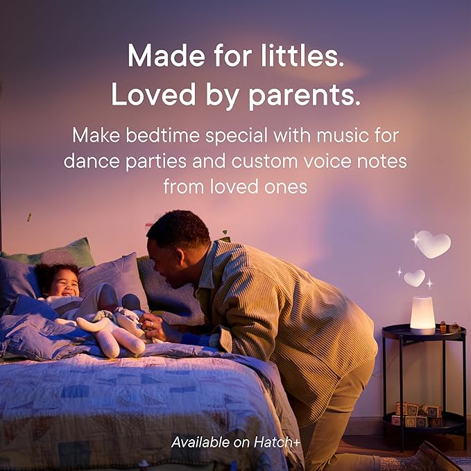 Hatch Rest Baby Sound Machine, Night Light | 2nd Gen | Registry Essential, Sleep Trainer, Routine Builder, Time-to-Rise Alarm Clock, White Noise Soother, Nursery Stories, Toddler Kids Bedroom (Wi-Fi)-BubblyBeeBaby
