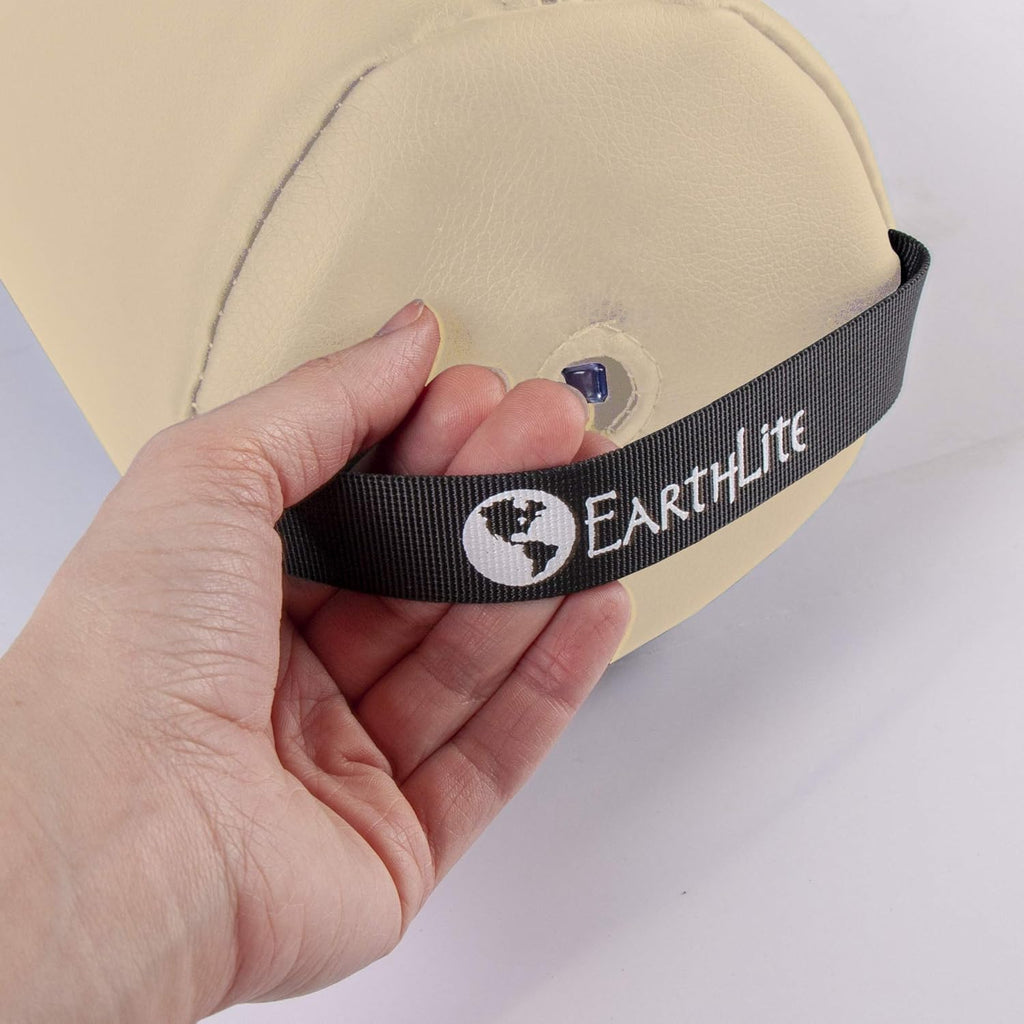 EARTHLITE Bolster Pillow Stowaway – Inflatable Massage, Travel & Leg Bolster, 100% PU Upholstery incl. Carry Strap/Adjustable Firmness/Back Pain Relief