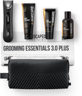 MANSCAPED® Grooming Essentials 3.0 Plus Routine with The Lawn Mower® 3.0 Plus Men's Groin Hair Trimmer, Crop Preserver® Ball Deodorant, Crop Cleanser®, Crop Soother™ Aftershave, Shed 2.0 Toiletry Bag