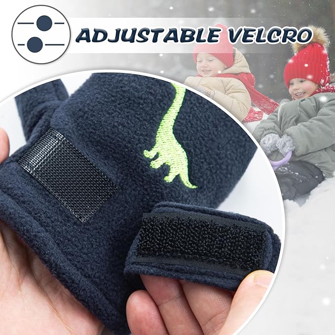 BAVST Baby Toddler Winter Mittens Girls Warm Fleece Lined Gloves Kids Sherpa Lined Mittens for Boys-BubblyBeeBaby