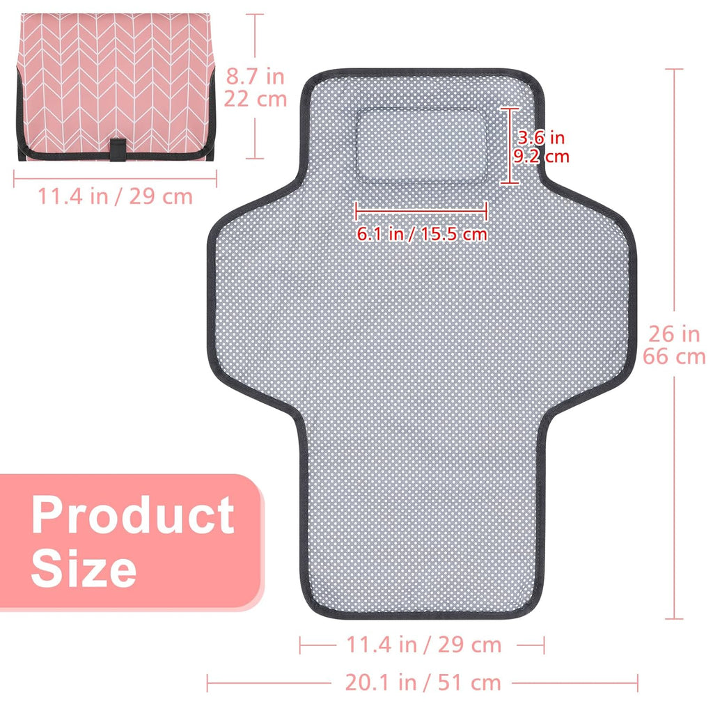 Accmor Portable Diaper Changing Pad, Waterproof Baby Changing Mat, Foldable Travel Diaper Changing Pads for Baby, Baby Essentials Shower Registry Gifts