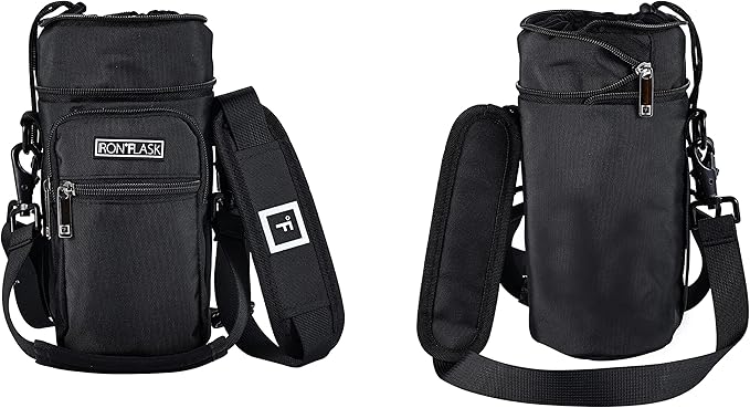 IRON °FLASK Carrier, Holder, Sleeve - Fits Insulated Stainless Steel Sports Water Bottle, Adjustable Shoulder Strap, Holder Bag Case Pouch Cover-BubblyBeeBaby