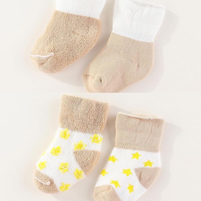 Newborn Baby Boy Girl Caps Mittens Socks Set Cotton Baby Essentials Accessories (Hats+Gloves+Socks)-BubblyBeeBaby