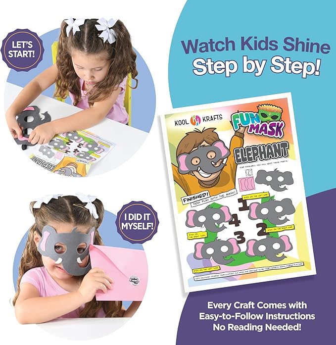 20 Arts & Crafts Kit for Kids, All-Inclusive, No Mess Craft Kits & Supplies for Boys & Girls – DIY Creative Activity, Easy Step-by-Step Guide, Individually Packaged Crafts, Christmas Gift, Travel Gift-BubblyBeeBaby