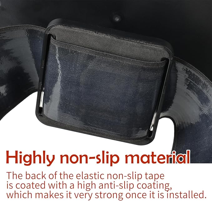 Funbliss Baby Car Mirror for Fixed Headrest, Compatible with Tesla Car Mirror for Baby and Other Models, 360° Rotation Clear & Wide View, Easy Install with Non-Slip Elastic Fixing-BubblyBeeBaby