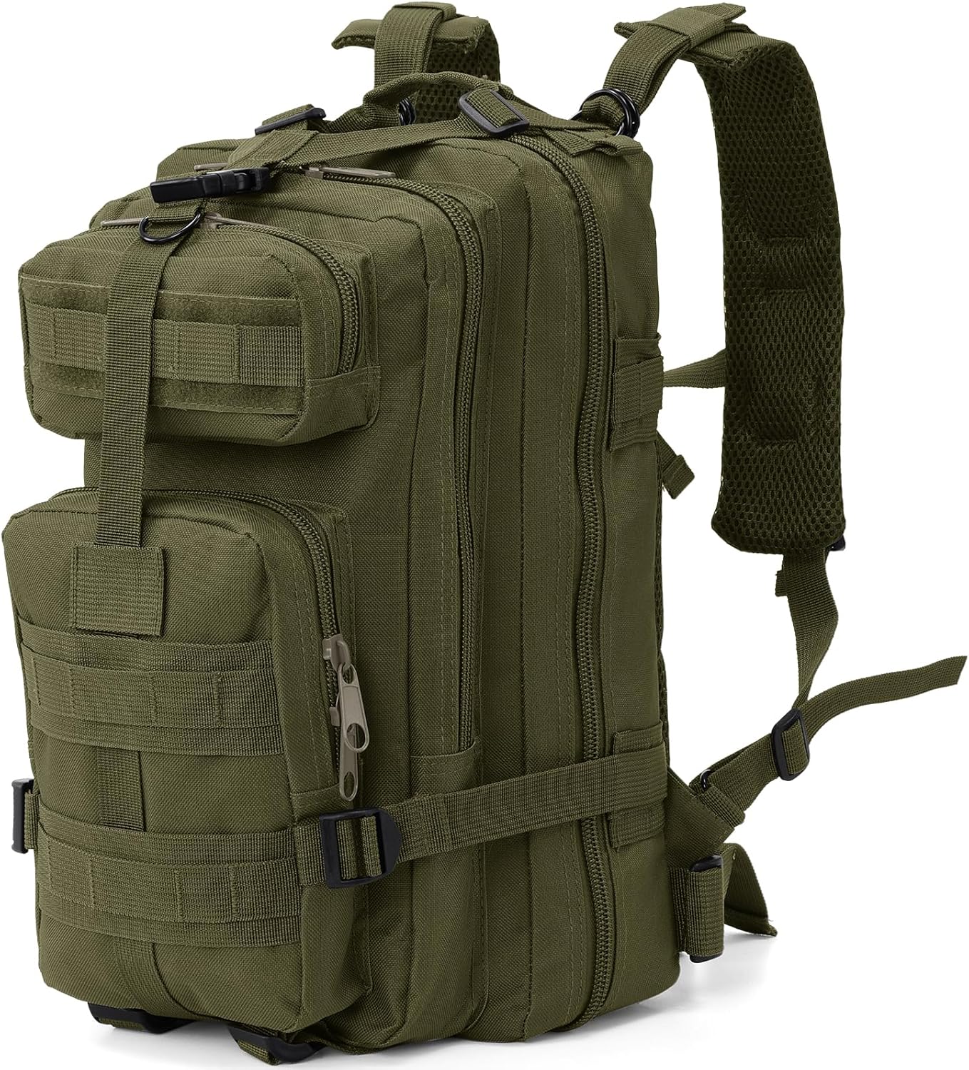 Small Military Tactical Backpack, 30L Tactical Assault Bag for Men, Army Assault Rucksack GYM Hiking Backpack Bug Out Bag Amy Green