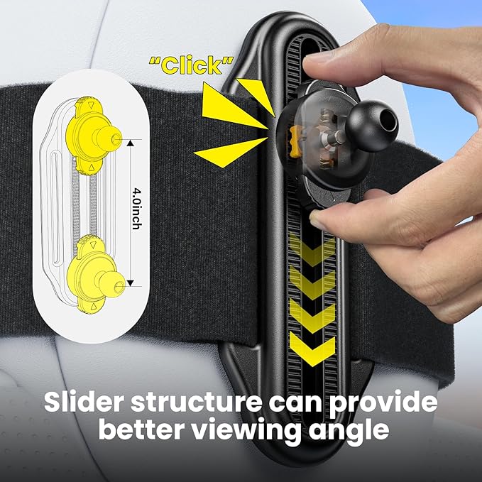 Fixed Headrest Car Mirror for Baby Rear Facing Fit Tesla Shatterproof Baby Mirror for Car Back Seat 360° Wide Clear View Never Shake Crash Tested Stable Velcro Strap Newborn Baby Essentials-BubblyBeeBaby