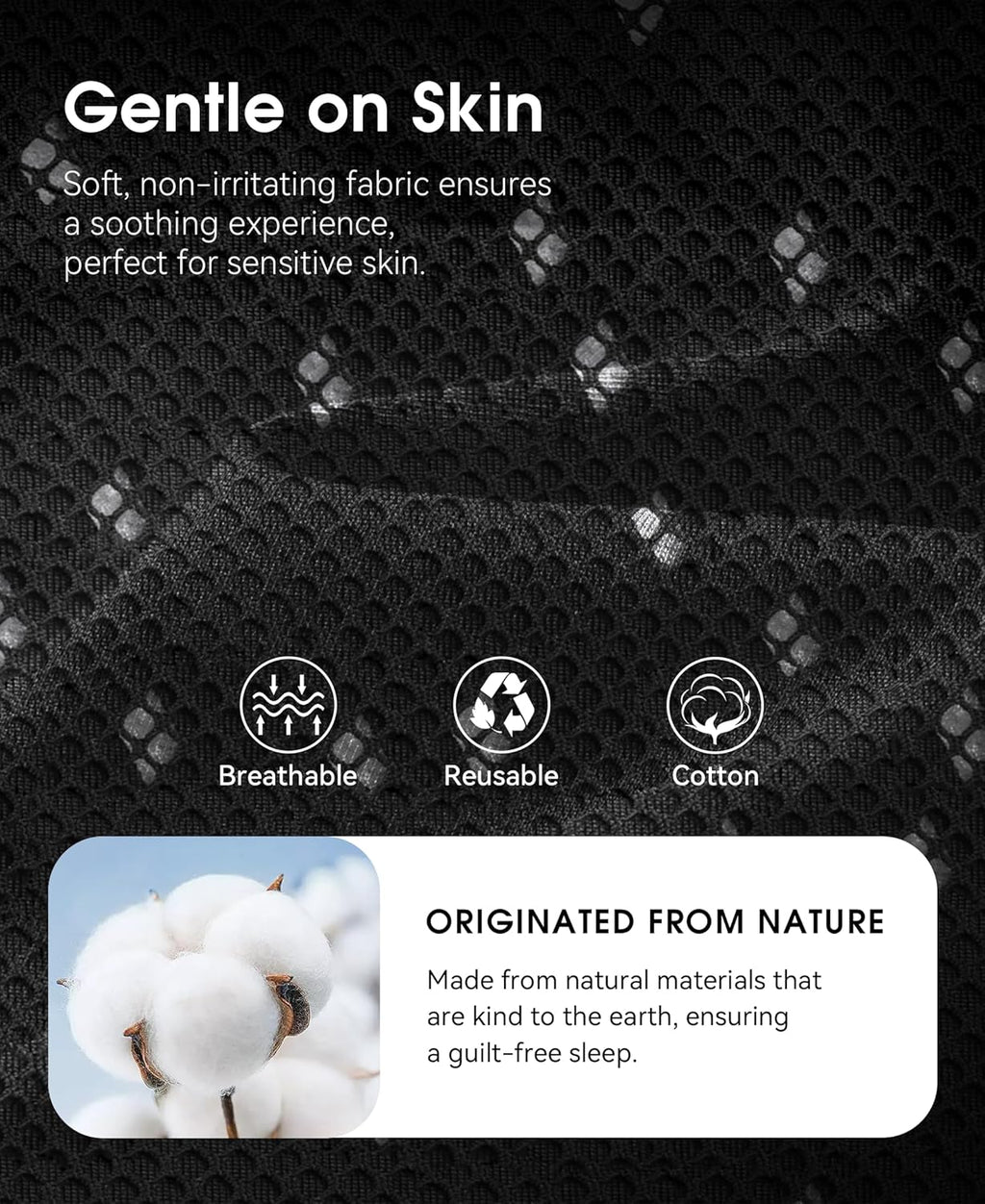 MUSICOZY Sleep Headphones Breathable Sleep Mask Bluetooth 5.4 Wireless Earphones Mask Sleeping Eyemask for Side Sleepers for Women Men Travel Meditation Gift (Mesh Black)