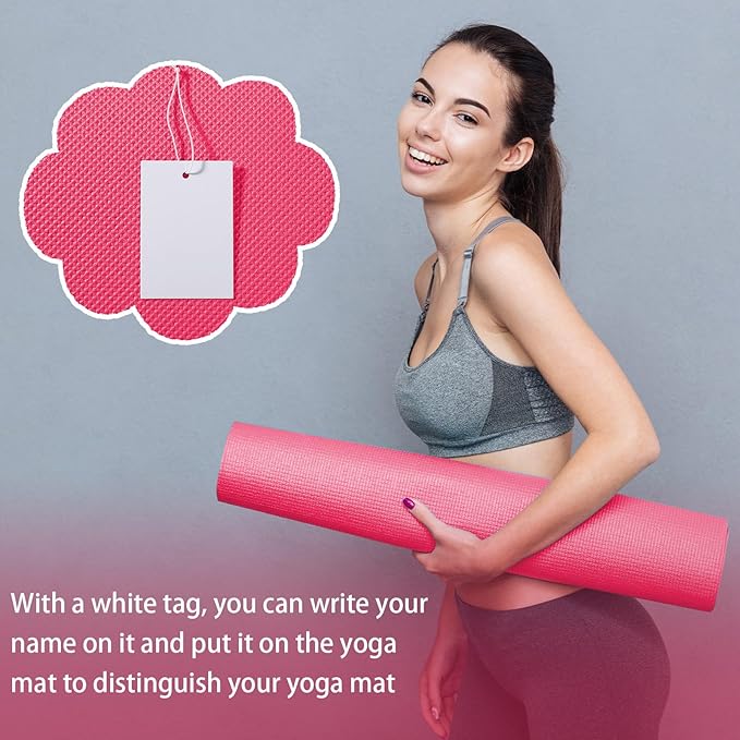 10 Pack Yoga Mats Bulk, 68'' x 24'' x 4mm Thick Yoga Mats for Kids and Adult Gym Mats Bundle Latex Free Exercise Mats with Non Slip Texture for Outdoor Yoga, Pilates or Workout-BubblyBeeBaby
