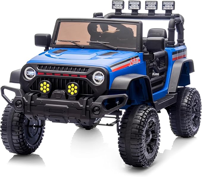 12V Kids Ride on Car Truck, Kids Electric Vehicles Car Ride on Toy for Toddlers with Remote Control - Blue-BubblyBeeBaby